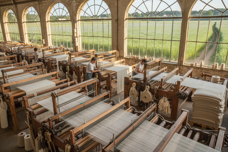 IMAGINARY LINEN FACTORY WITH WINDOWS